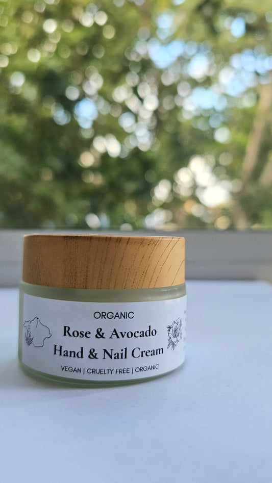 Organic Rose & Avocado Hand & Nail Cream