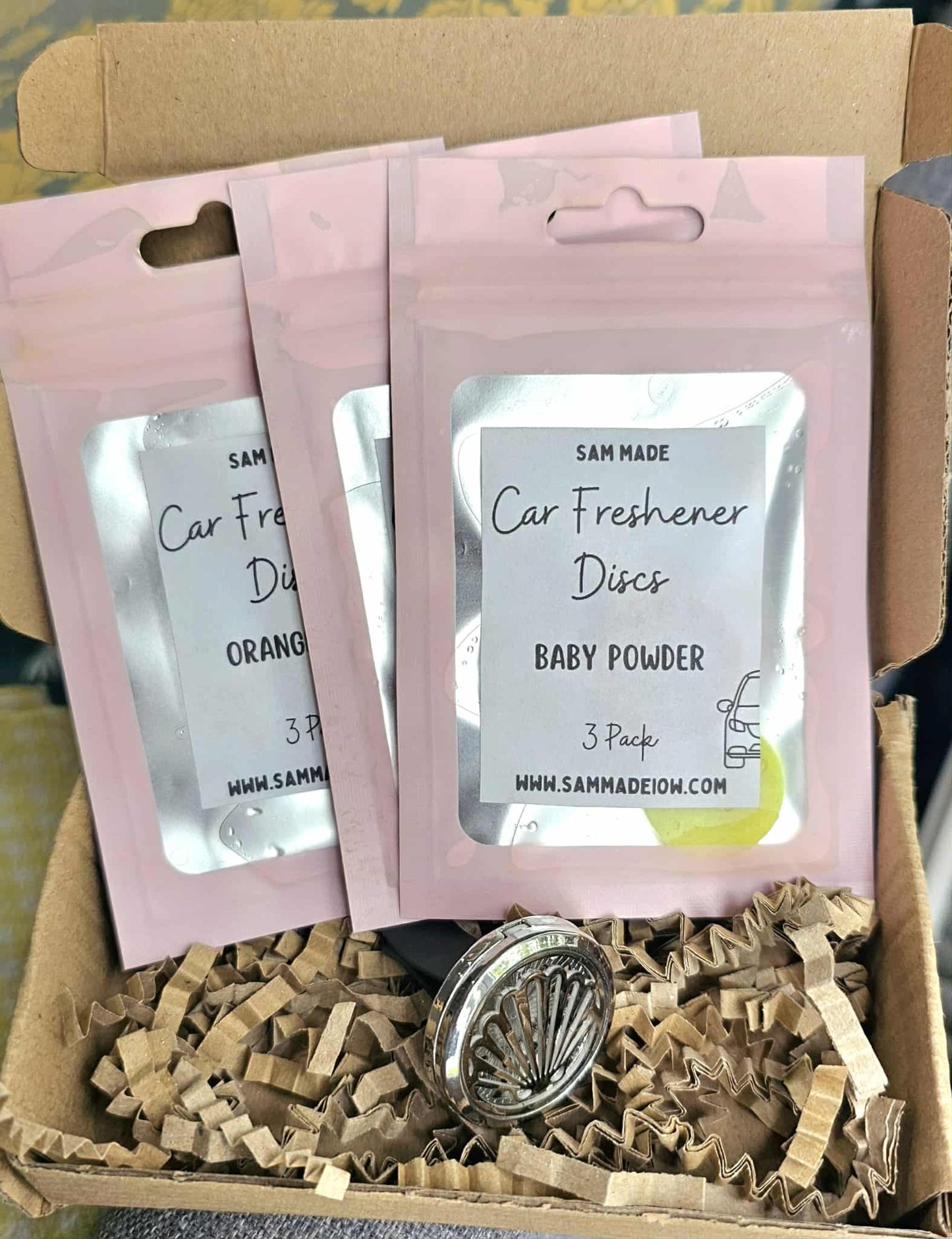 Car Freshener Gift Set – Vent Clip + 3 x 3 Packs