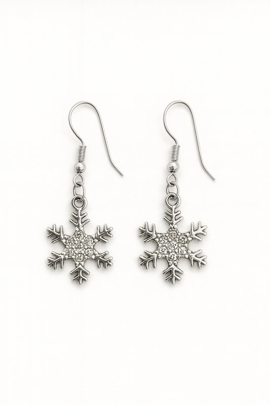 Silver Snowflake Earrings