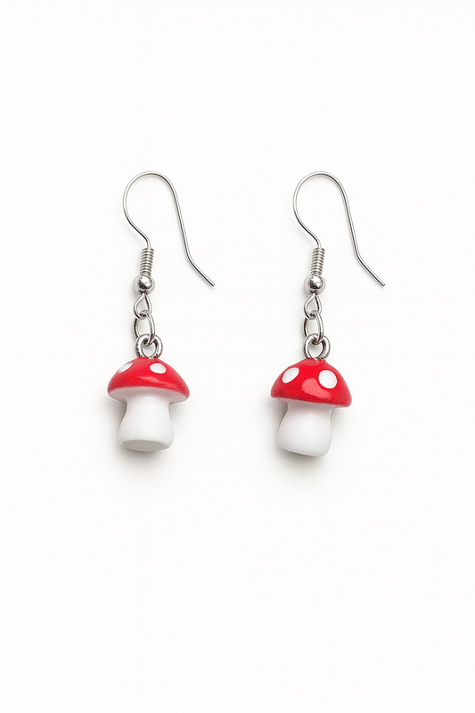 Mini Mushroom Earrings