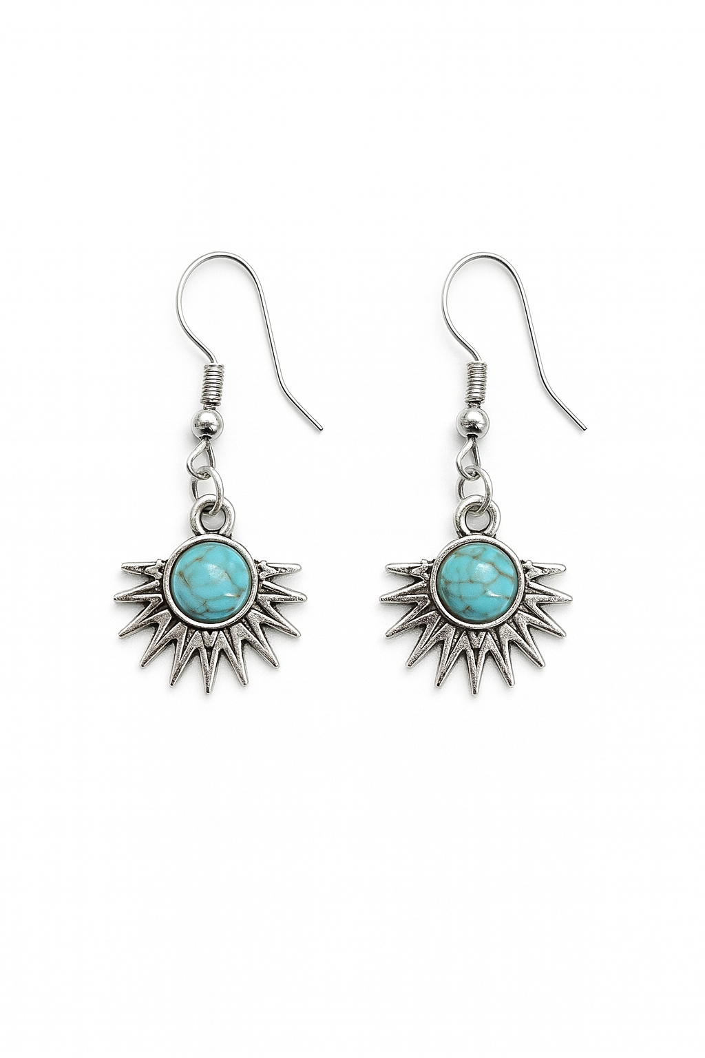 Turquoise Sunburst Earrings