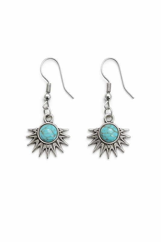 Turquoise Sunburst Earrings